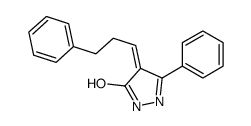3-phenyl-4-(3-phenylpropylidene)-1H-pyrazol-5-one结构式