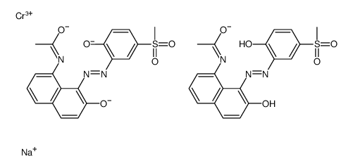 Chromate(1-), bis[N-[7-hydroxy-8-[[2-hydroxy- 5-(methylsulfonyl)phenyl]azo]-1-naphthalenyl ]acetamidato(2-)]-, sodium Structure