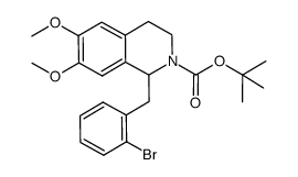 tert-butyl 1-(2-bromobenzyl)-6,7-dimethoxy-3,4-dihydroisoquinoline-2(1H)-carboxylate Structure