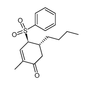 (4S,5R)-5-butyl-2-methyl-4-(phenylsulfonyl)cyclohex-2-en-1-one结构式
