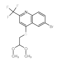 6-BROMO-4-(2,2-DIMETHOXYETHYLTHIO)-2-(TRIFLUOROMETHYL)QUINOLINE structure