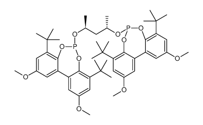 (-)-6,6'-{[(1S,3S)-1,3-Dimethyl-1,3-propanediyl]bis(oxy)}bis[4,8-bis(t-butyl)-2,10-dimethoxy-bibenzo[d,f][1,3,2]dioxaphosphepin] Structure