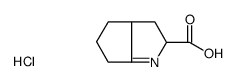 2,3,3a,4,5,6-hexahydrocyclopenta[b]pyrrole-2-carboxylic acid,hydrochloride Structure