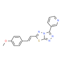 6-[2-(4-methoxyphenyl)vinyl]-3-(3-pyridinyl)[1,2,4]triazolo[3,4-b][1,3,4]thiadiazole结构式