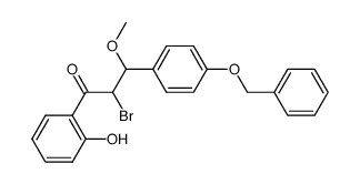 3-(4-benzyloxy-phenyl)-2-bromo-1-(2-hydroxy-phenyl)-3-methoxy-propan-1-one Structure