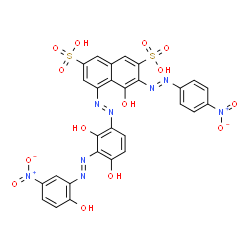 5-[[2,4-dihydroxy-3-[(2-hydroxy-5-nitrophenyl)azo]phenyl]azo]-4-hydroxy-3-[(4-nitrophenyl)azo]naphthalene-2,7-disulphonic acid Structure