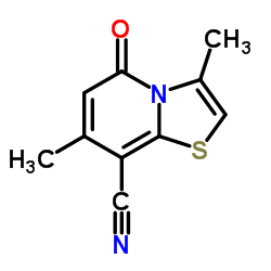 3,7-Dimethyl-5-oxo-5H-[1,3]thiazolo[3,2-a]pyridine-8-carbonitrile结构式