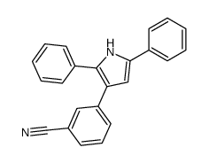 3-(2,5-diphenyl-1H-pyrrol-3-yl)benzonitrile结构式
