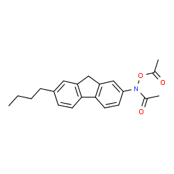 N-acetoxy-7-N-butyl-N-2-acetylaminofluorene结构式