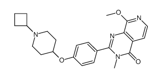 2-{4-[(1-Cyclobutyl-4-piperidinyl)oxy]phenyl}-8-methoxy-3-methylp yrido[3,4-d]pyrimidin-4(3H)-one结构式