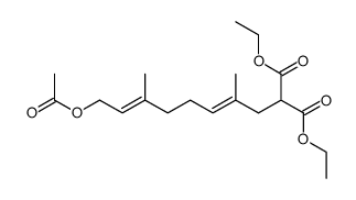 Ethyl 10-Acetoxy-2-ethoxycarbonyl-4,8-dimethyldeca-4E,8E-dienoate Structure