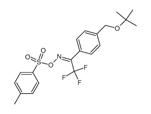 1-((4-tert-butoxymethyl)phenyl)-2,2,2-trifluoro-1-ethanone O-(p-tolylsulfonyl)oxime Structure
