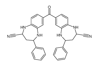 7-(2-cyano-4-phenyl-2,3,4,5-tetrahydro-1H-1,5-benzodiazepine-7-carbonyl)-4-phenyl-2,3,4,5-tetrahydro-1H-1,5-benzodiazepine-2-carbonitrile结构式