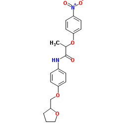 2-(4-Nitrophenoxy)-N-[4-(tetrahydro-2-furanylmethoxy)phenyl]propanamide Structure