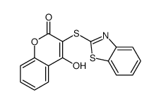 3-(1,3-benzothiazol-2-ylsulfanyl)-4-hydroxychromen-2-one结构式