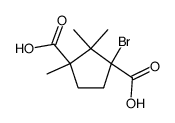 1-bromo-2,2,3-trimethyl-cyclopentane-1,3-dicarboxylic acid Structure