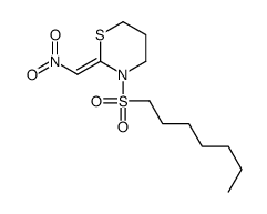 3-heptylsulfonyl-2-(nitromethylidene)-1,3-thiazinane Structure