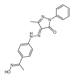 5-methyl-2-phenyl-2H-pyrazole-3,4-dione-4-[(Z)-4-(1-hydroxyimino-ethyl)-phenylhydrazone]结构式