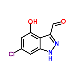6-CHLORO-4-HYDROXY-3-(1H)INDAZOLE CARBOXALDEHYDE structure