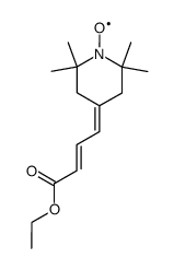 4-(2,2,6,6-tetramethyl-1-oxy-4-piperidinylidene)-2-butene-1-carboxylic acid ethyl ester Structure