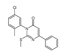 3-(5-chloro-2-methylphenyl)-2-methylthio-6-phenyl-4(3H)-pyrimidinones结构式