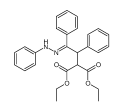 2-[1,2-Diphenyl-2-(phenyl-hydrazono)-ethyl]-malonic acid diethyl ester Structure