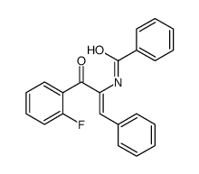 N-[3-(2-fluorophenyl)-3-oxo-1-phenylprop-1-en-2-yl]benzamide结构式