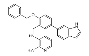 N3-[2-(Benzyloxy)-5-(1H-indol-6-yl)benzyl]-2,3-pyridinediamine Structure