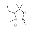 3-chloro-4-ethyl-3,5,5-trimethyloxolan-2-one Structure