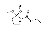 ethyl 5-hydroperoxy-5-methoxycyclopent-1-ene-1-carboxylate Structure