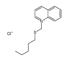 1-(pentylsulfanylmethyl)quinolin-1-ium,chloride Structure
