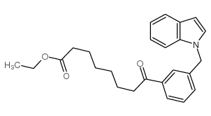 ETHYL 8-[3-(INDOLYLMETHYL)PHENYL]-8-OXOOCTANOATE结构式