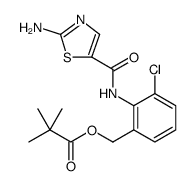 Propanoic acid, 2,2-dimethyl-, [2-[[(2-amino-5-thiazolyl)carbonyl]amino]-3-chlorophenyl]methyl ester Structure