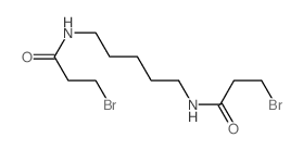 3-bromo-N-[5-(3-bromopropanoylamino)pentyl]propanamide结构式