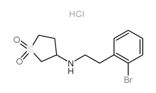 [2-(2-Bromo-phenyl)-ethyl]-(1,1-dioxo-tetrahydrothiophen-3-yl)-amine hydrochloride结构式