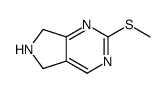 2-methylsulfanyl-6,7-dihydro-5H-pyrrolo[3,4-d]pyrimidine结构式