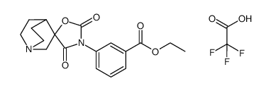 3'-(3-ethoxycarbonylphenyl)-quinuclidine-3-spiro-5'-oxazolidine-2',4'-dione trifluoroacetate salt Structure