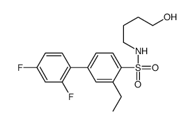 4-(2,4-difluorophenyl)-2-ethyl-N-(4-hydroxybutyl)benzenesulfonamide Structure