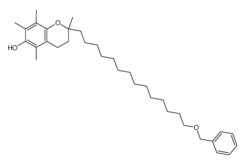 2-(14-(benzyloxy)tetradecyl)-2,5,7,8-tetramethyl-3,4-dihydro-2H-chromen-6-ol结构式