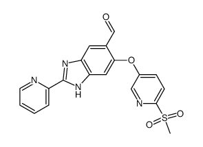 5-carbaldehyde-6-((6-(methylsulfonyl)pyridin-3-yl)oxy)-2-pyridin-2-yl-1H-benzimidazole Structure