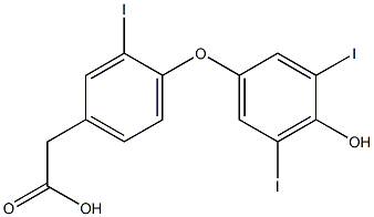3,3ˊ,5ˊ-三碘甲状腺乙酸结构式
