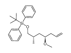 tert-butyl((2S,4R)-4-methoxy-2-methylhept-6-enyloxy)diphenylsilane Structure