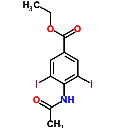 Ethyl 4-acetamido-3,5-diiodobenzoate结构式