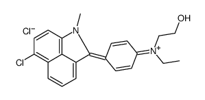 6-chloro-2-[4-[ethyl(2-hydroxyethyl)amino]phenyl]-1-methylbenz[cd]indolium chloride结构式