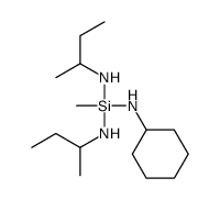 N-cyclohexyl-1-methyl-N',N''-bis(1-methylpropyl)silanetriamine结构式