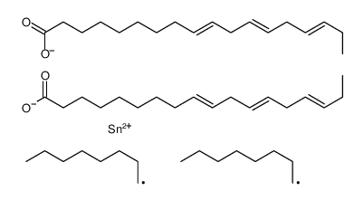 bis(octadeca-9(Z),12(Z),15(Z)-trienoyloxy)dioctylstannane structure