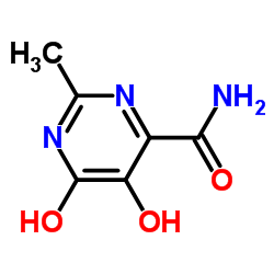 5,6-Dihydroxy-2-methyl-4-pyrimidinecarboxamide structure