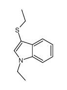 1-ethyl-3-ethylsulfanylindole结构式