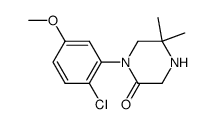 1-(2-chloro-5-methoxyphenyl)-5,5-dimethylpiperazin-2-one结构式
