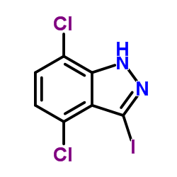 4,7-Dichloro-3-iodo-1H-indazole Structure